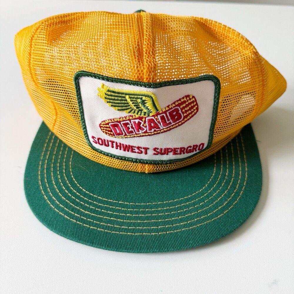 Vtg Dekalb Southwest Supergro Seed Trapper Hat Cap Trucker 80s 90s K Products